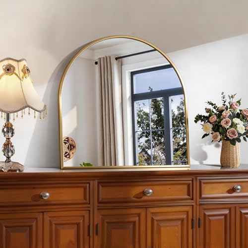 CIRCUMI Arched Wall Mirror, 24"x24" Gold Arched Mirror for Entryway Table by CIRCUMI - Used condition - Image 2