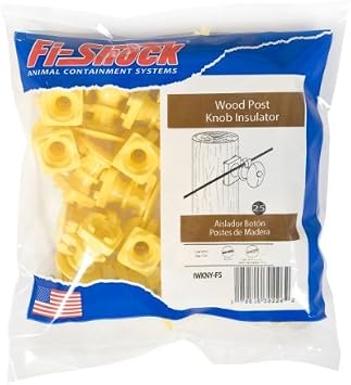 Fi-Shock Plastic Electric Fence Insulator Yellow 25 / Bag Plastic