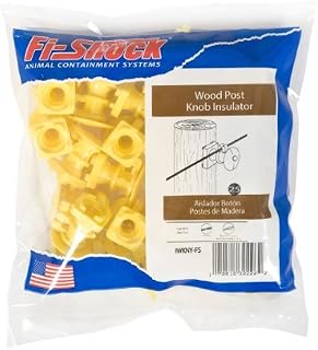 Fi-Shock Plastic Electric Fence Insulator Yellow 25 / Bag Plastic