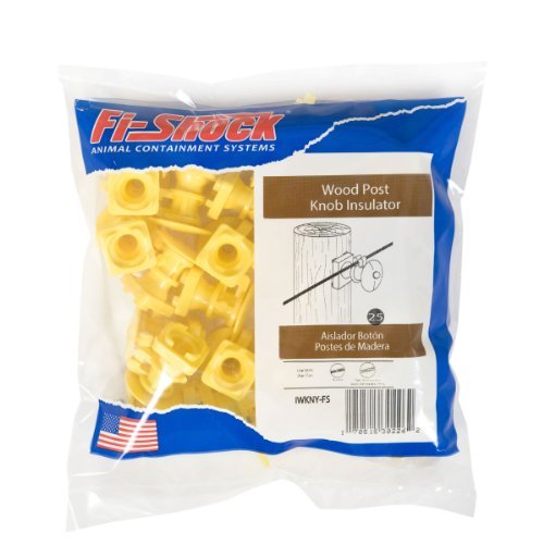 Fi-Shock Plastic Electric Fence Insulator Yellow 25 / Bag Plastic