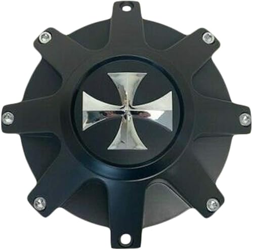 Cali Offroad 9100 Busted Wheel C109100MB Cross Logo Matte Black Tapa central de rueda