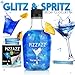 Pizzazz Blue Envy Martini Mix with Edible Glitter For Drinks (12oz) - Premium Drink Mixers for Cocktails, No Mess Cocktail Drink Glitter Mixer, Bar Essentials For Mixology - Bunco Party Supplies