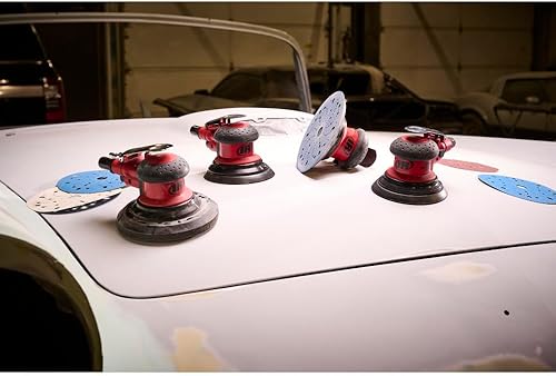 Miniatura 10 de Ingersoll Rand 5152-6 - Lijadora de aire orbital aleatoria de 6", órbita 332, almohadilla de vinilo, 12,000 RPM, 0.3HP