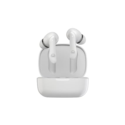 EKKO Earbeats T06 in-Ear Truly Wireless Earbuds with 60H Playtime,10MM Driver, ENC Call Noise Cancellation, Touch Control TWS, with Mic, Massive Bass, IPX4 Water Resistance (T06,White)