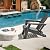 LOUNZY Folding Adirondack Chair with Cup Holder, HDPE All-Weather Folding Patio Chair, Outdoor Patio Adirondack Chair for Lawn Porch Garden Backyard Deck Fire Pit, Gray
