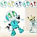 INLAIER Mini Talking Robot Toys Robots Toy for Kids, Boys, Girls Metal Talking Robot Kit Bright LED Toys Interactive Voice Changer Robot Travel Toys (Blue)