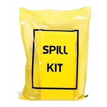 Spill Kit, 9 gal Volume Absorbed per Kit, Not Applicable Capacity, Bag, Yellow, 16 PPE-KIT - 1 Each