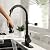 Black Kitchen Faucet with Pull Down Sprayer, High Arc Spring 304 Stainless Steel Commercial Kitchen Sink Faucet,1 or 3 Hole Installation for Farmhouse, RV Camper, Laundry & Utility Sink