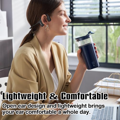 Image of IPX8 Waterproof Bone Conduction Headphones Swimming Underwater Bluetooth Headsets with MP3 Player Open Ear Headsets with Mic Wireless Earphones Built-in 32GB Memory for Running Cycling Gym Workouts