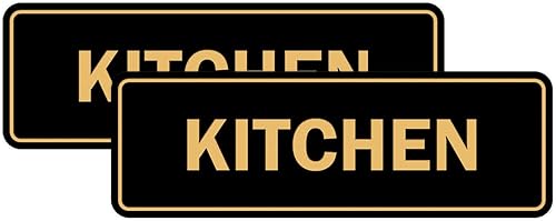 Miniatura 30 de Signs ByLITA Letrero de cocina estándar (plata cepillada) - Grande Brushed Silver,Negro y dorado,Azul / Patchwork,Oro cepillado,Marrón
