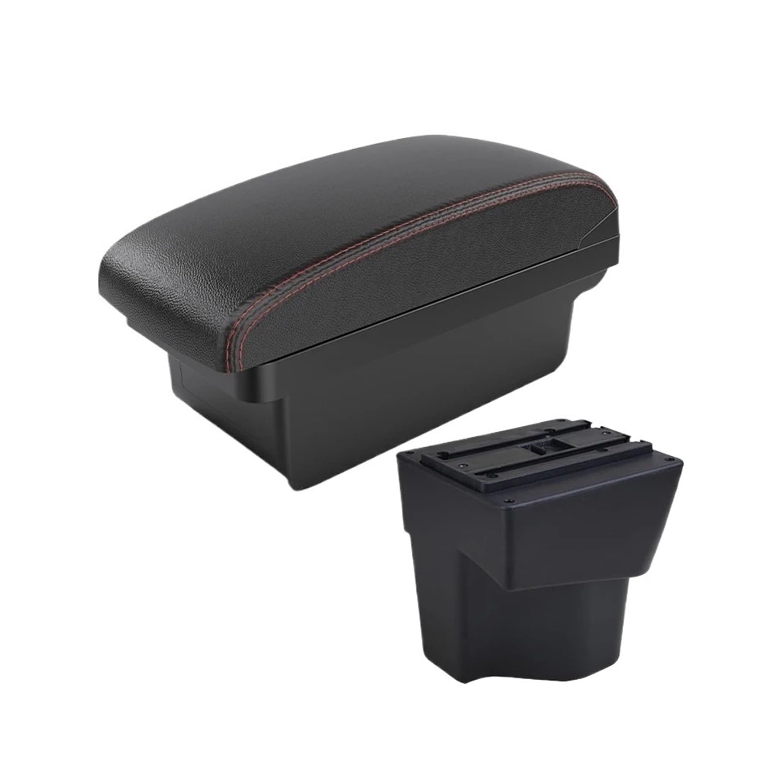 UMDJJU For KIA For Rio 3 For For K2 For X-line For 2011 2012 2013 2014 2015 2016 Armrest Box Car Accessories Interior Storage 3usb Car Centre Console Armrest Box(A1 Black red NO USB)