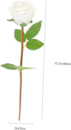 Miniatura 5 de Garneck 12 Pcs Artificial Rose Fake Flower Bundle Fake Wedding Flowers Flores Artificiales para Roses Fake Flowers Fake Rose Flowers Dining Table