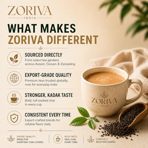 Image of ZORIVA रॉयल मसाला चाय 500 G (250g x 2) | Premium Assam CTC Tea | Strong Kadak Taste