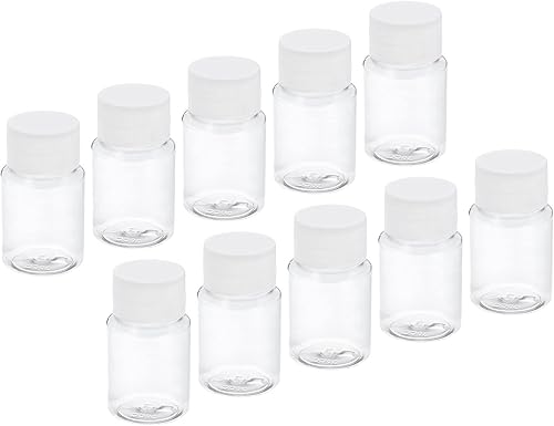 PATIKIL Botella de reactivo de boca ancha de 2.7 fl oz, 2.7 onzas, paquete de 18 botellas de almacenamiento, recipientes de muestras de plástico