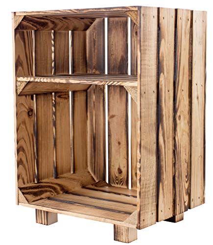 Lot de 2 tables de chevet flammées 30,5 cm x 40 cm x 54 cm (L x l x H) avec compartiment de rangement Cover