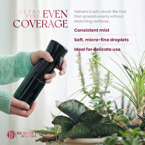 Image of BeautifyBeauties Continuous Spray Bottle for Hair, 6.8 oz Mister Spray | Perfect for barbers, salons, household cleaning, watering plants, pet care, ironing & essential oil scents