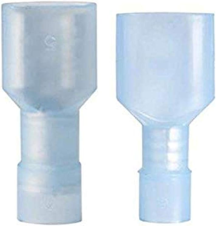Gardner Bender 10-153P Disconnect Male & Female Pairs, Fully-Insulated Barrel, 16-14 AWG, 1/4 in. Tab, Blue