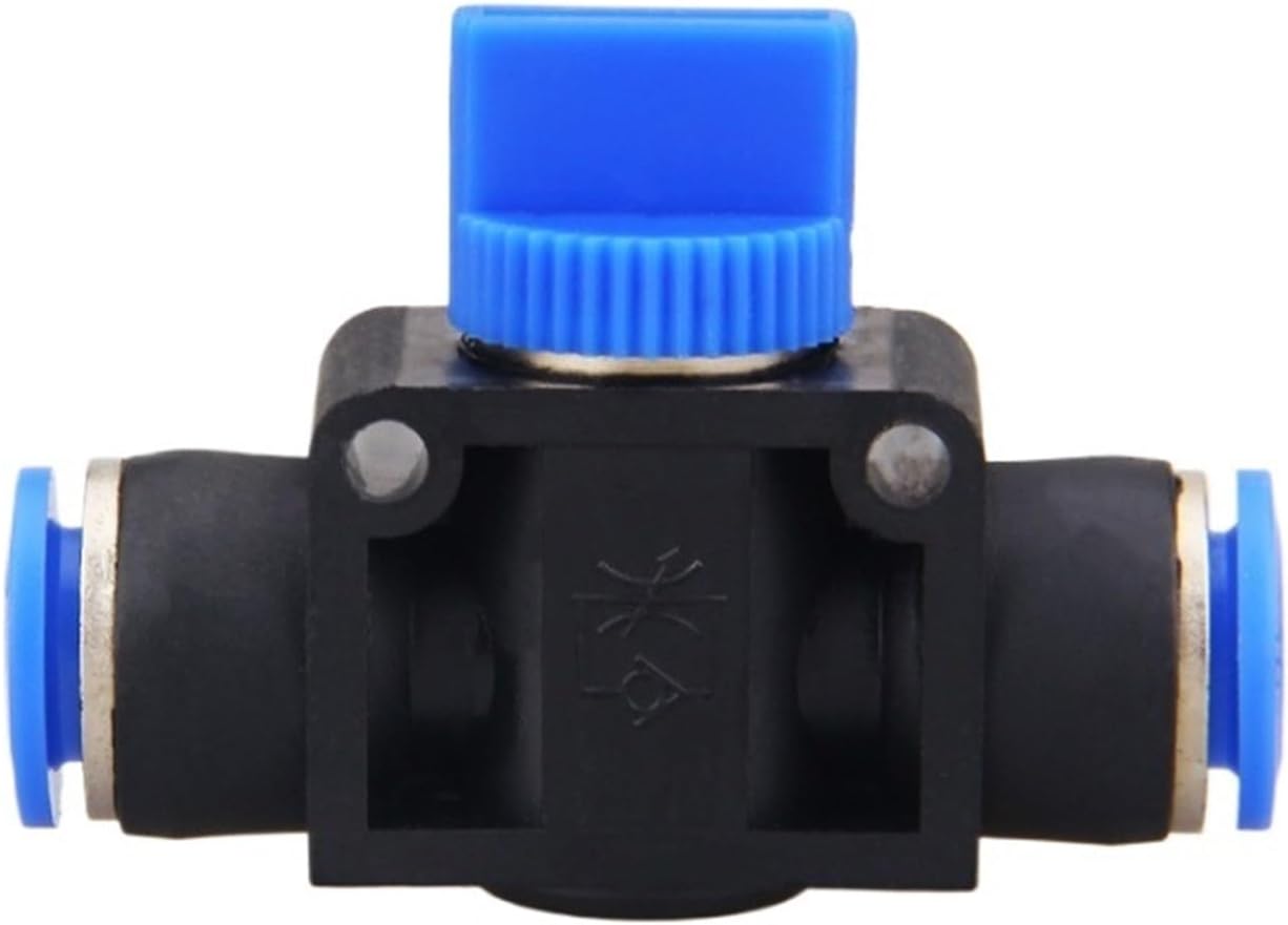 1PCS Air Fittings HVFF 4mm 6mm 8mm 10mm 12mm Speed Plastic Switch Controller Quick Connector for Hose Tube Pipe Fitting Push in (Color : OD 12MM)