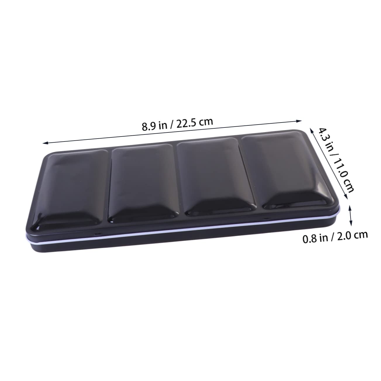 Ciieeo Palette D’aquarelle Vide en Fer Noir, 48 Emplacements