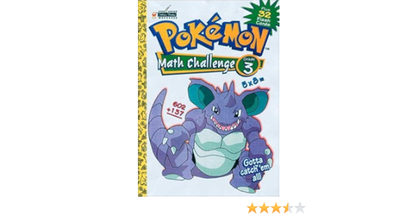 Pokemon Math Challenge Grade 3 Plus 32 Flash Cards: Golden ...