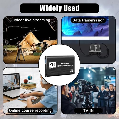 Karta przechwytywania wideo 4K HDMI do przesyłania strumieniowego, Full HD 1080P 60FPS USB 3.0 gra karta przechwytywania audio wideo do Nintendo Switch PS5 Xbox 3ds PS4 PC kamera OBS