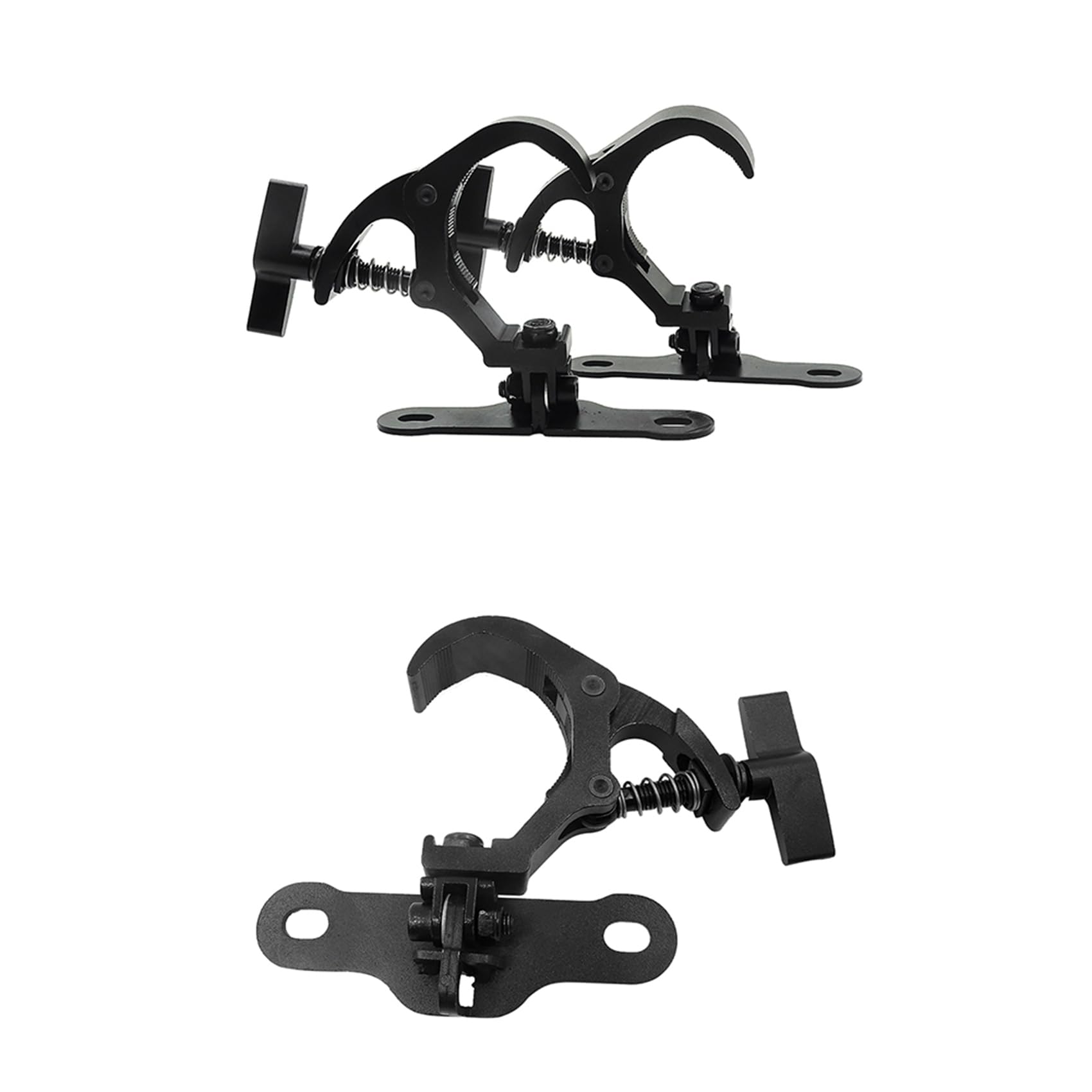 2 paia di ganci in alluminio per luce da palcoscenico, gancio per luce mobile, clip di sicurezza, carico di 150 kg, per attrezzatura da palco da discoteca DJ (B)