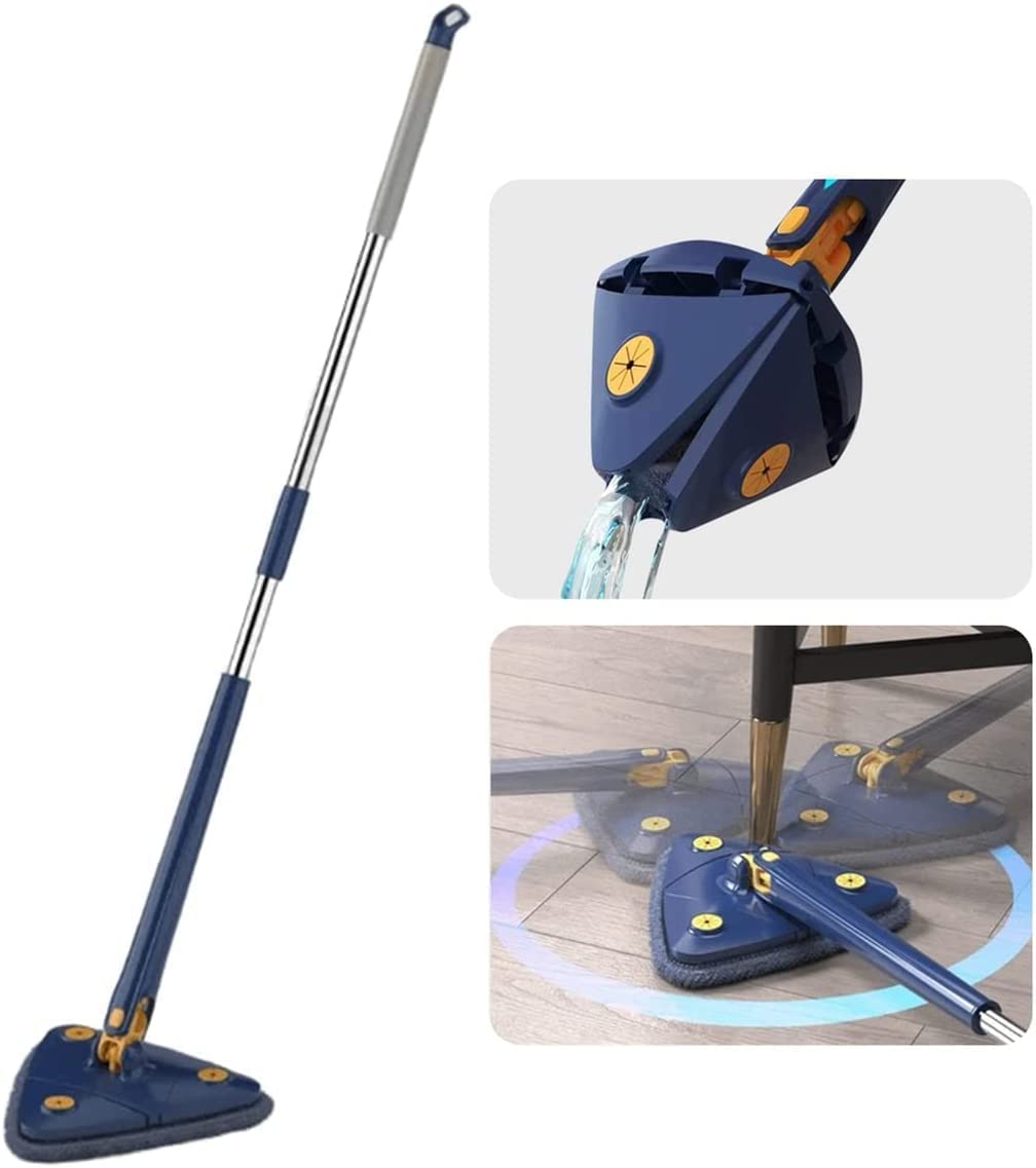 DIKSUL 360° Rotatable Adjustable Triangle Cleaning Mop, Push-Pull Squeezing Cleaning Mop with Stainless Steel Long Handle, Dry & Wet Mop for Floor Windows Ceiling Glass Wiper Walls (Pack of 1) (B0D6GFZDJC) Amazon Price History, Amazon Price Tracker