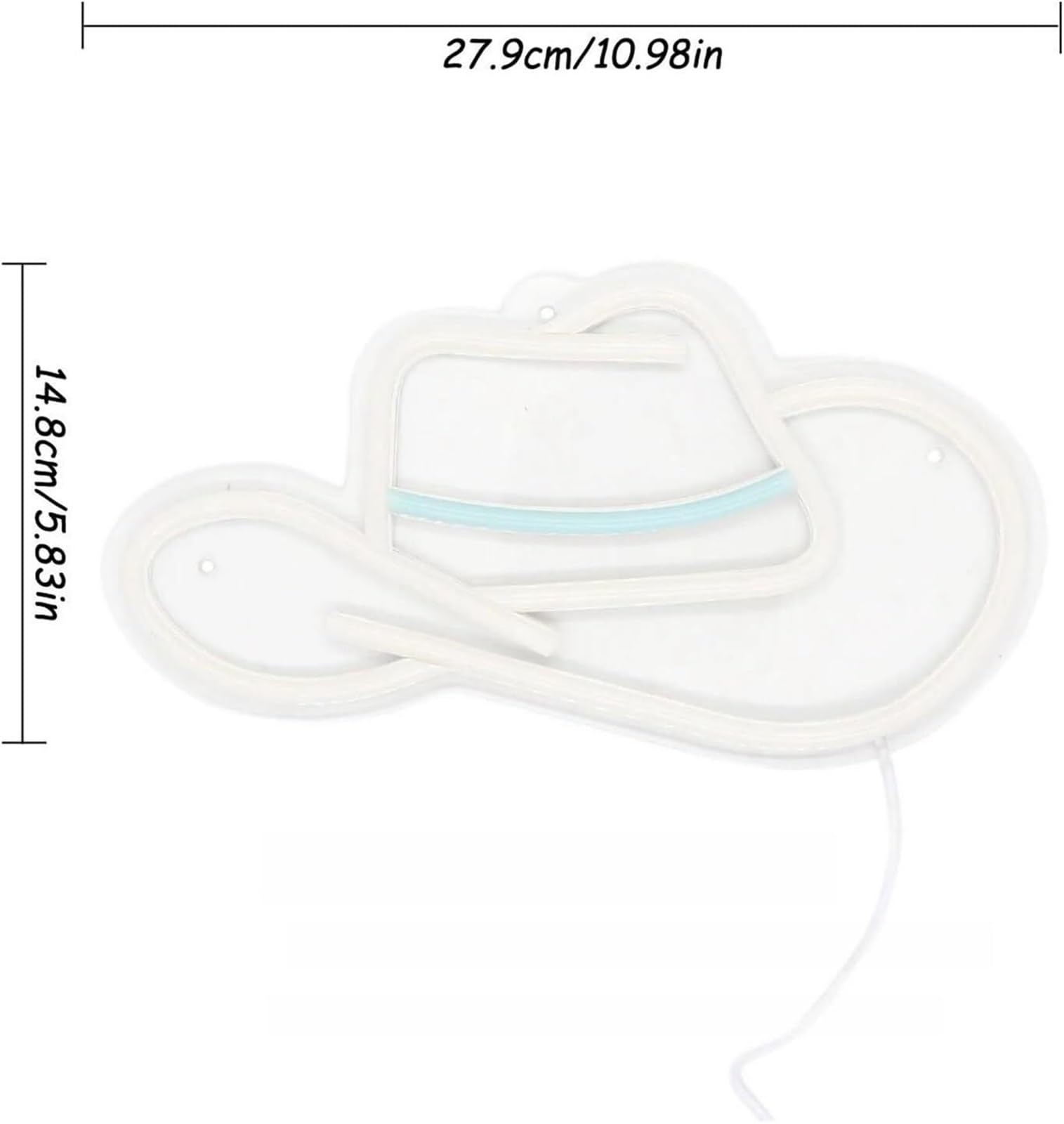 Luci al neon Per lampada al neon Cappello da cowboy per insegna per dimmerabile alimentato