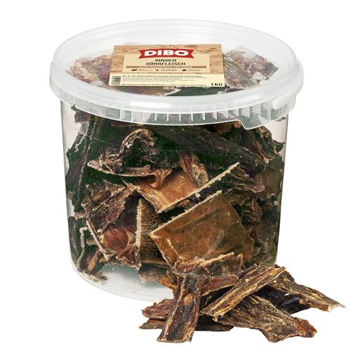 DIBO Dörrfleisch (1 kg) der kleine Naturkau-Snack oder Leckerli für Zwischendurch, Hundefutter...