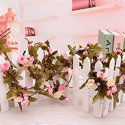 Buiten decoratieve planten 10 stks herfst kunstmatige zijde rose klimop bladeren bloem wijnstok muur opknoping home bar… - Afbeelding 8
