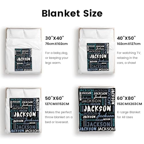 Personalized Name Blanket Customized Baby Blankets for Girls Boys Adults Monogrammed Blankets and Throws Christmas Birthday Mothers Fathers Valentines Day Gift