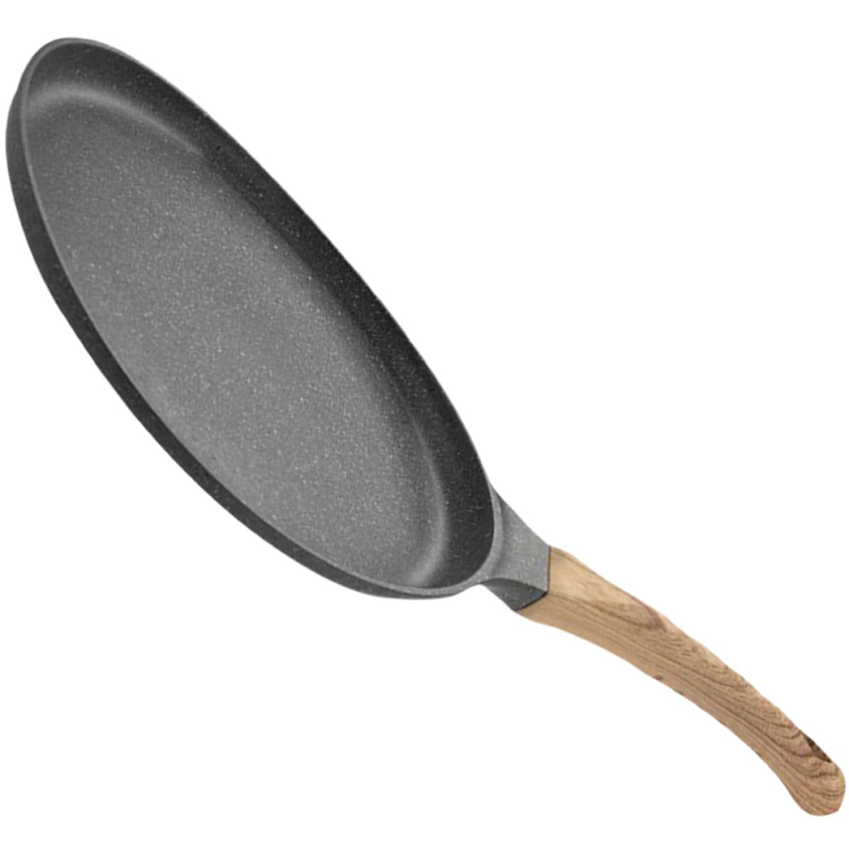 Poêle à frire en aluminium et bois noble pour une cuisson saine