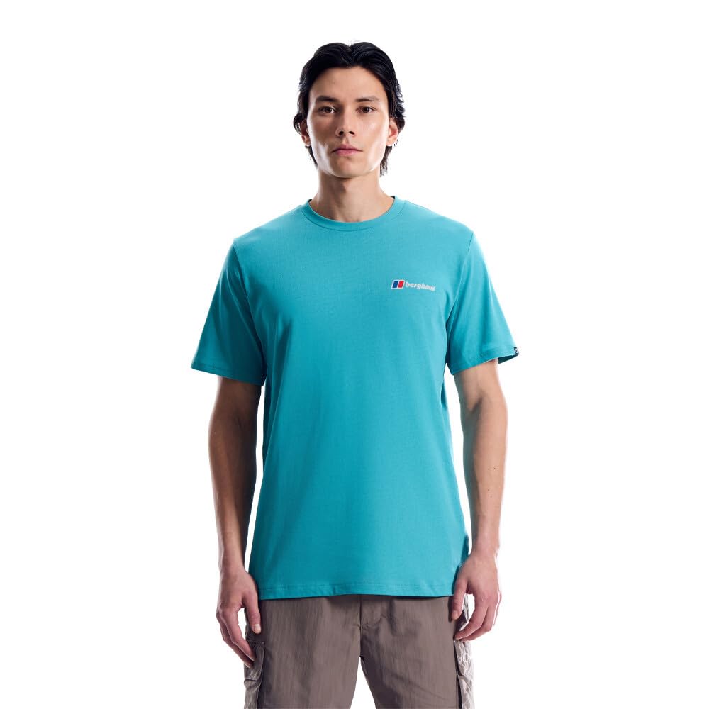 Berghaus Front & Back T Shirt Calgary Blue Backprint Cotton Tee Top XL