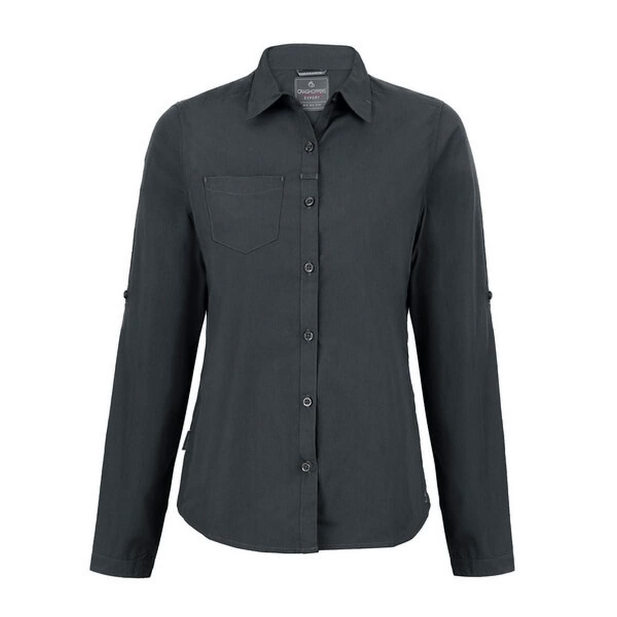 Craghoppers Expert Kiwi Long Sleeved Shirt Size: 10 Women's Grey