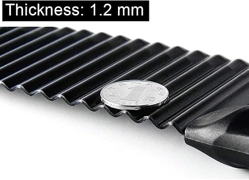 Miniatura 3 de YukaBa Cortador de papas arrugadas de 2.9 x 11.8 pulgadas, de acero inoxidable, para papas fritas, cortador de mano, cuchillo para cortar ensalada