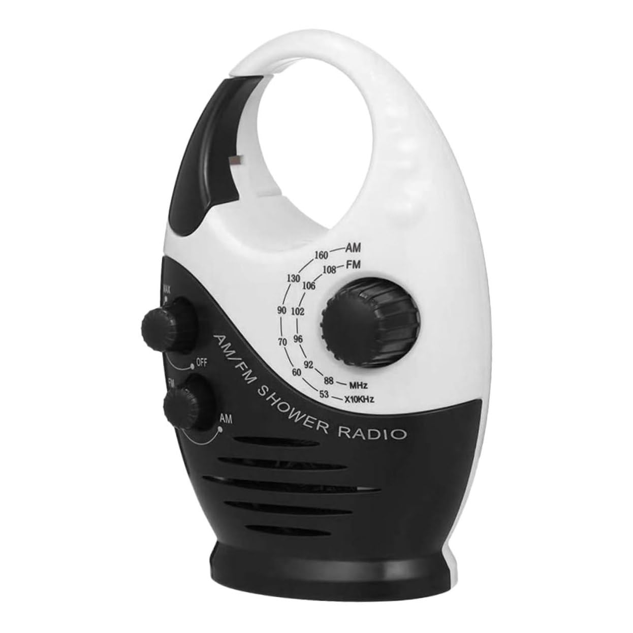 NOLITOY Radio Portátil con Soporte Am/FM, Material Plástico y Gancho para Uso en Camping y Aventuras al Aire Libre
