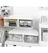 House of Quirk Rotating Drawer Desk Organiser with Drawer, Multifunctional Desk Organizer, Office...