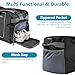 60L Duffle Bag with Shoes Compartment - Foldable&Large Capacity Travel Duffel Bags, Lightweight & Water-Resistant Gym Bag - Black
