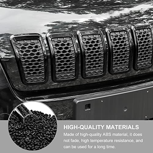 Image of JeCar for Jeep Cherokee Grill Inserts, Front Grille Inserts for 2019-2025 Jeep Cherokee (Black)