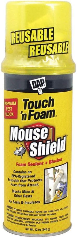 Dap 7565012506 Touch'N Foam Mouse Shield Mouse Shield Foam Sealant - 12-oz