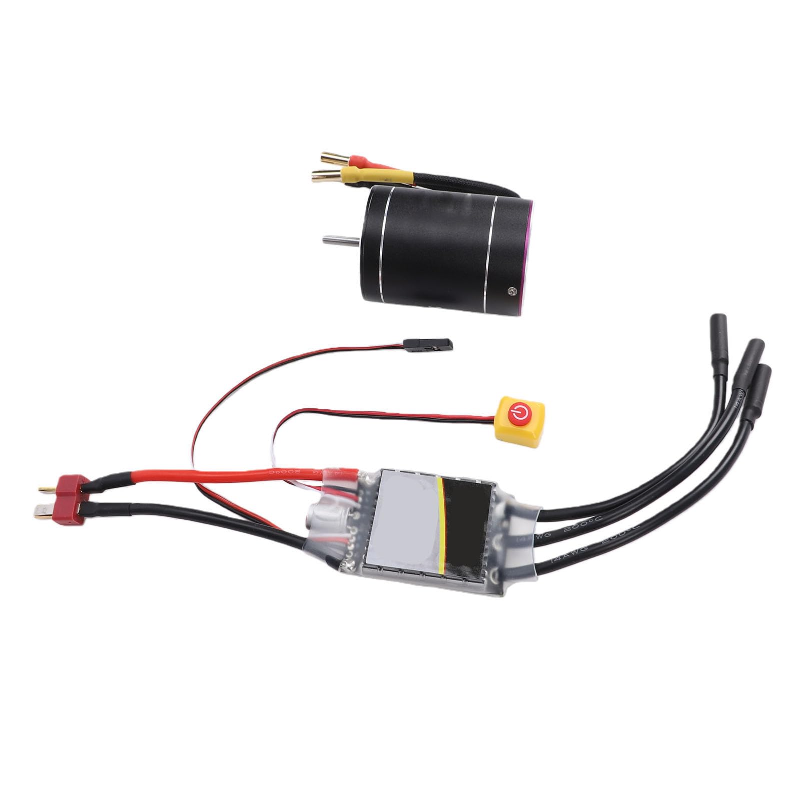 Drfeify Bezszczotkowy Silnik ESC Combo 4300KV 75A z Aluminiowym Radiatorem 6061 T6 dla 2 do 3S LiPo 1 10 RC Car Boat Racing Konfiguracja dla Użytkowników Hobbystycznych