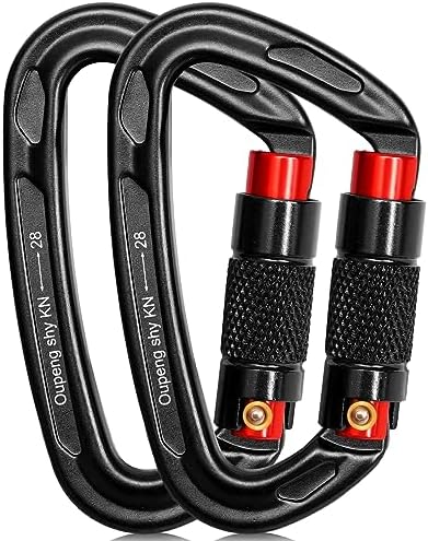 Auto Locking Carabiner Clips - 28KN (6172lbs) Heavy Duty Caribean...