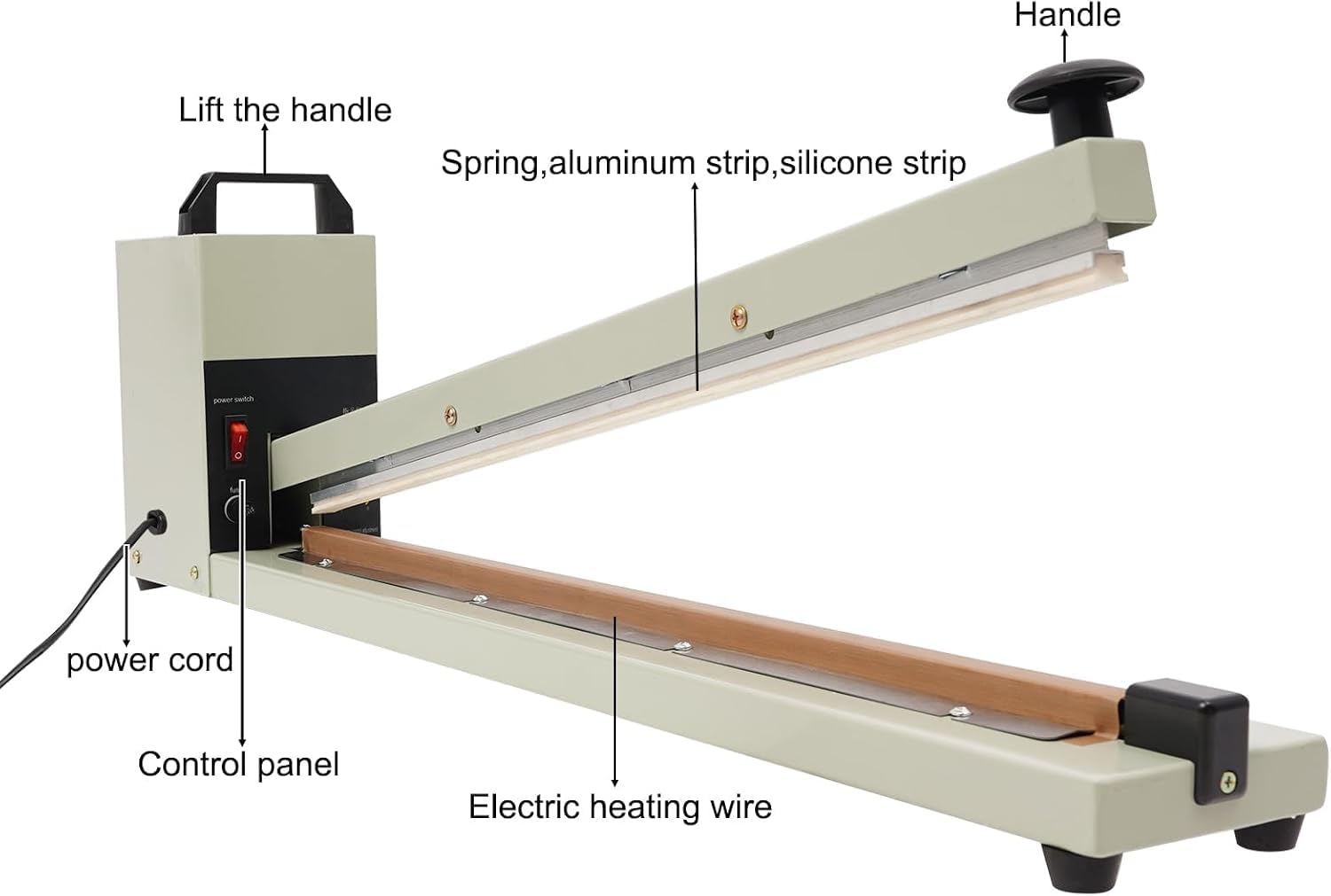 Sigillatrice Per Sacchetti – Mini Termosaldatrice/Macchina Sigillatrice Portatile Per Imballaggi Alimentari (lunghezza Di Sigillatura 600 Mm, Larghezza 3 Mm) Sacchetto