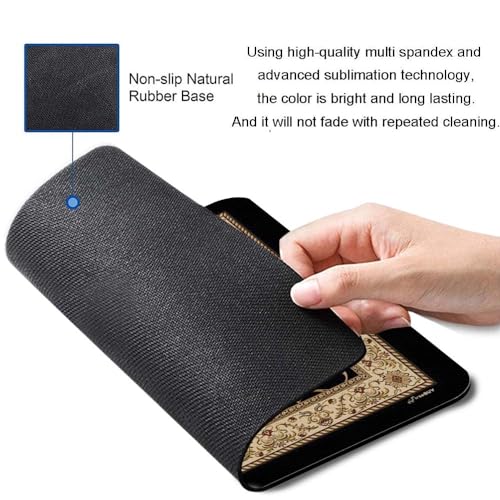 Image of Carpet Pattern Mousepad - Small Non-Slip Rubber Carpet Design Printed Computer Mouse Pad 19x22cm (FMP0236)