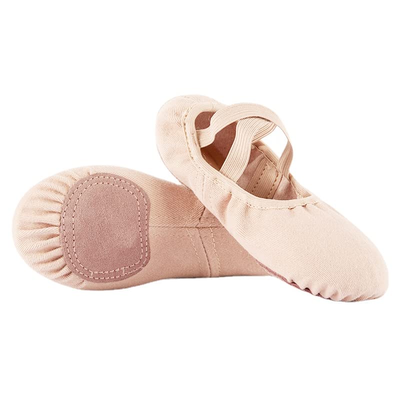 Tanzschuhe, Ballettschuhe Elastische Stoff Latin Tanztraining Erwachsene Frauen Mädchen Wildleder Schuhe Weiche Sohle Ballett Kinder Tanzschuhe Tanzen Hausschuhe für Mädchen Kleinkind Frauen.