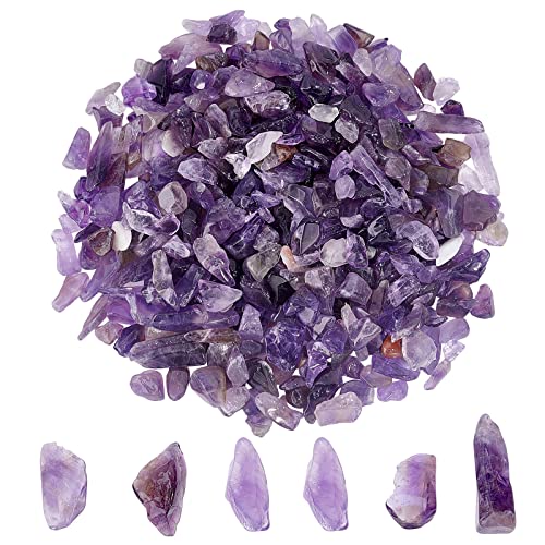 SUNNYCLUE 1 Box 100g Amethyst Chip Beads Chakra Chip Stones Irregular Gemstones Healing Energy Polishing Crystal Chips for Jewellery Making DIY Craft Decoration Bracelet Necklace Supplies Accessories