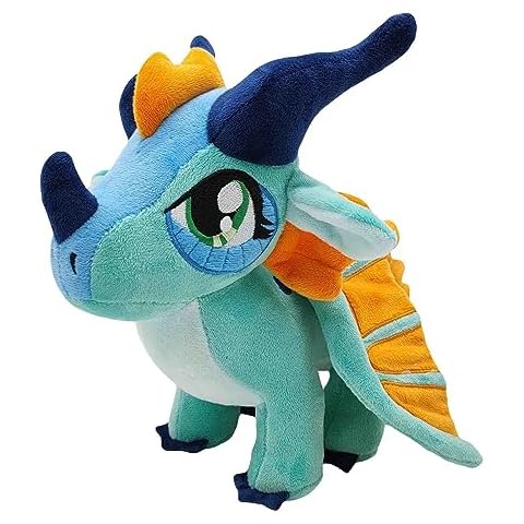 DYNUBECY Wings of Fire Dragon Plush Toy,Soft Blue Dragon Pillow for Kids' Room Decor,Gift for Animation Fans and Children's Birthday Cover