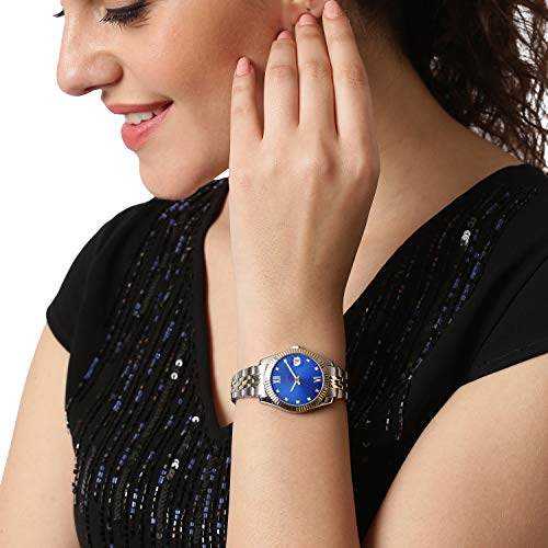 Fossil Montre Femme Scarlette Mini Quartz Acier Inoxydable, Scarlette Mini  montre à trois aiguilles, One Size, Argenté/doré/bleu | Circulaire en ligne
