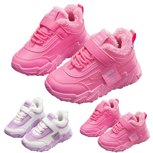 Boys Girls Winter Warm Shoes Cozy Fleece Snow Boots Warm Winter Boot Faux Fur Lined Outdoor Ankle Boots Hiking Shoes4