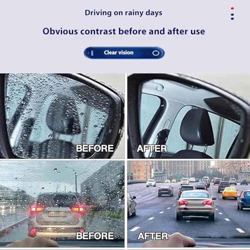 Image of Plastic Oil Film Cleaning Brush,Glass Cleaning Tool with Hydrophobic Coating for Windshield,Improves Clarity and Visibility,Ideal for Removing Oil Film,Dirt,and Grime,15 cm,Multicolor